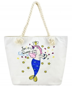 Designer Mermaid Canvas Tote Bag FC00635